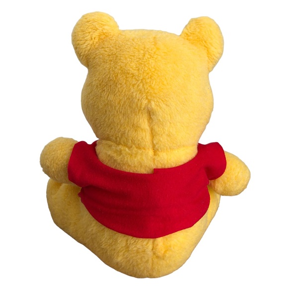 DISNEY Vintage Sears Winnie the Pooh Plush Stuffed Animal 11" Yellow/Red Cute - Picture 2 of 8
